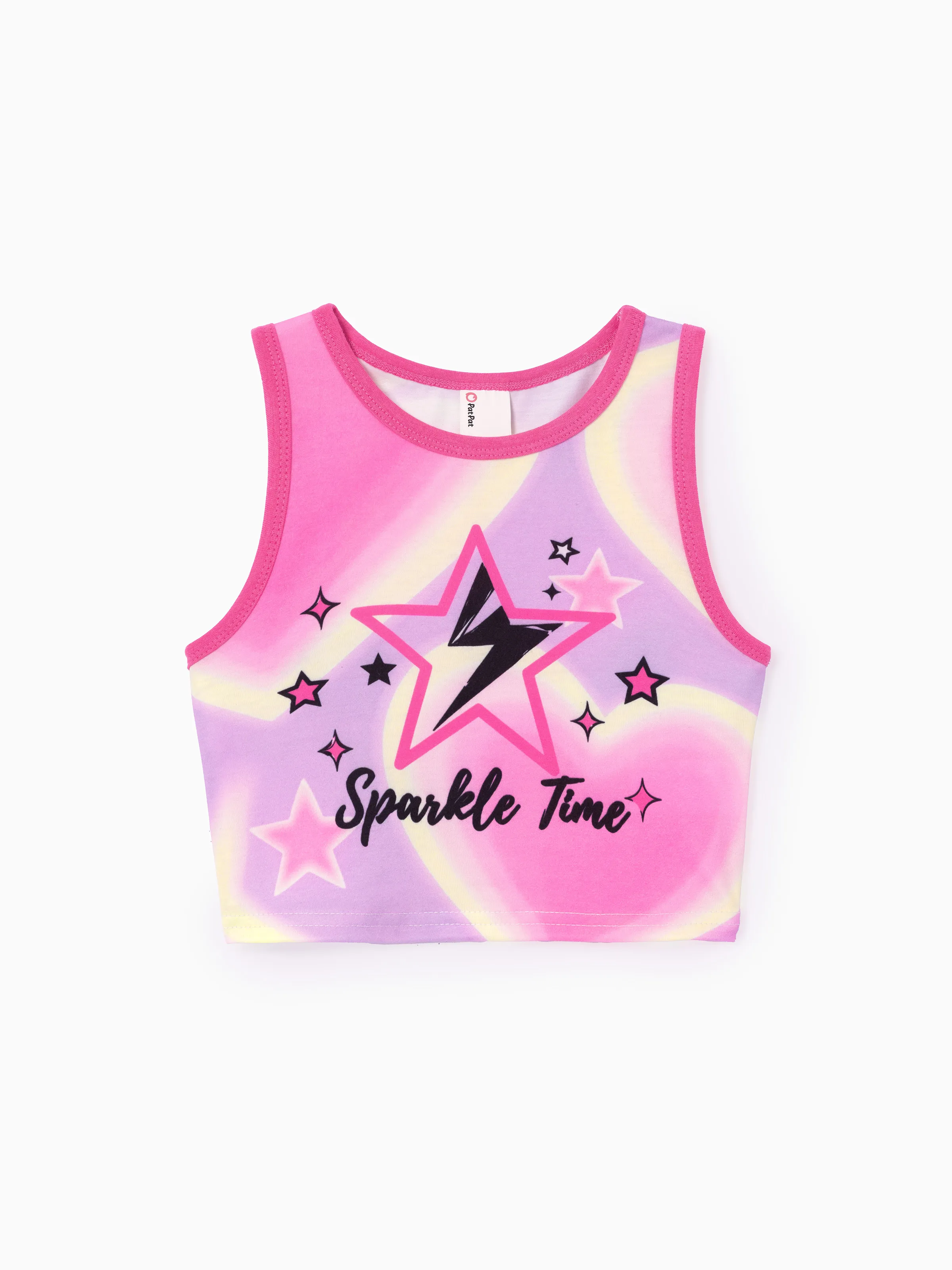 NEON Pop Toddler/Kid Girl Cargo Top Pants Set Hot Pink - Image 4