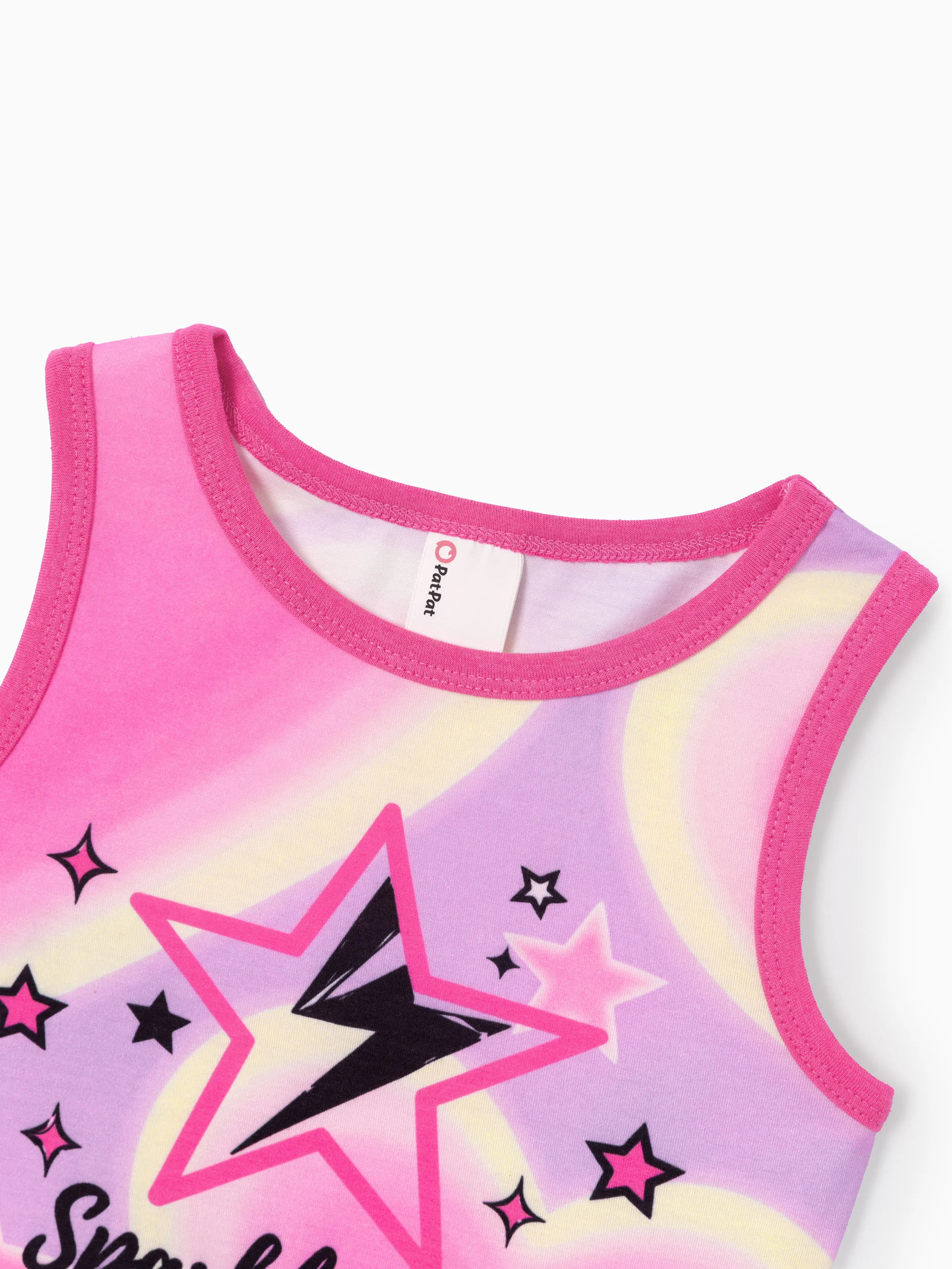 NEON Pop Toddler/Kid Girl Cargo Top Pants Set Hot Pink - Image 6