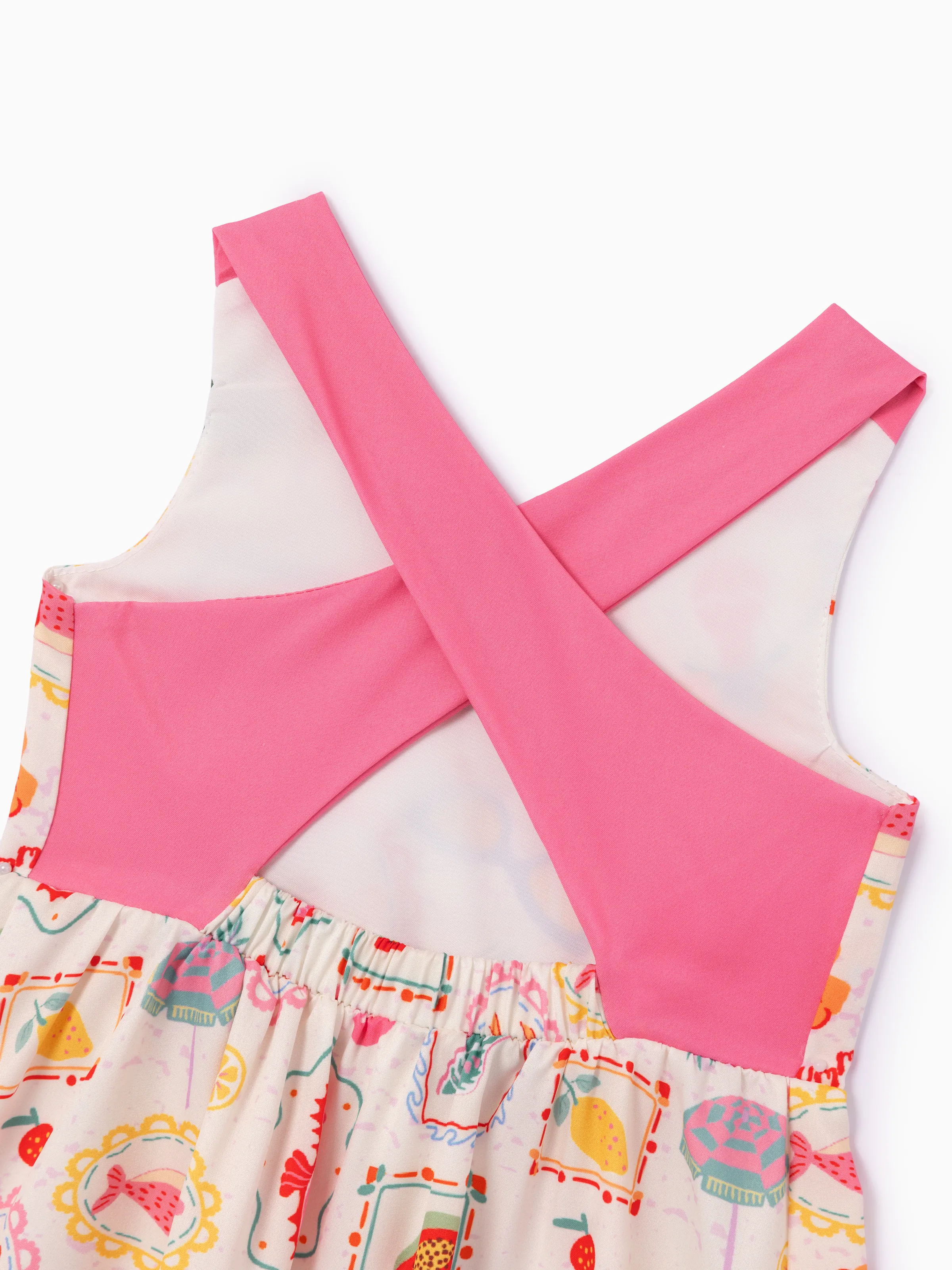 Ocean Vibes Baby Girl Tropical Dress Pink - Image 6