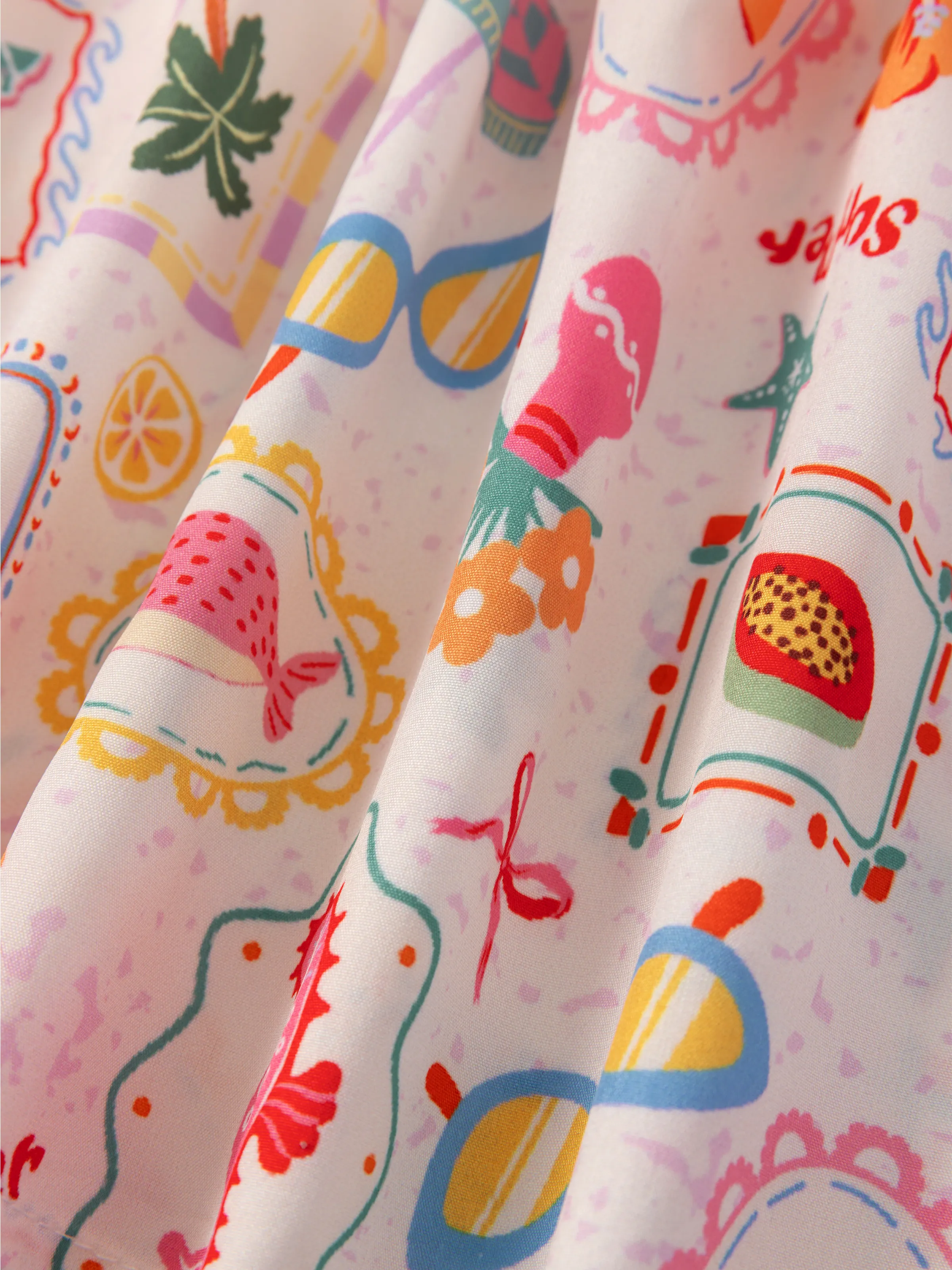 Ocean Vibes Baby Girl Tropical Dress Pink - Image 8