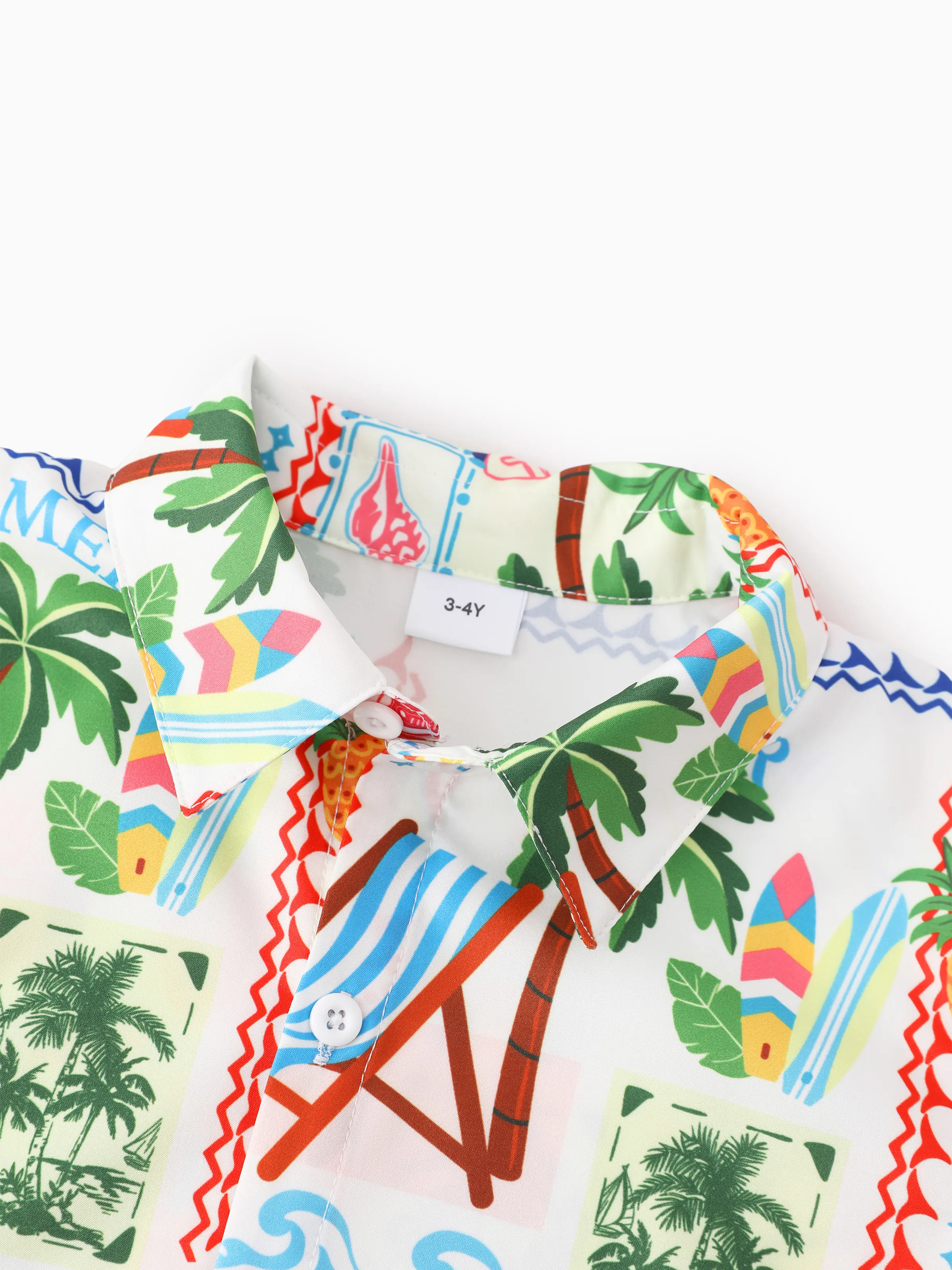 Ocean Vibes Toddler Boy Tropical Shirt & Shorts Set Yellow - Image 6