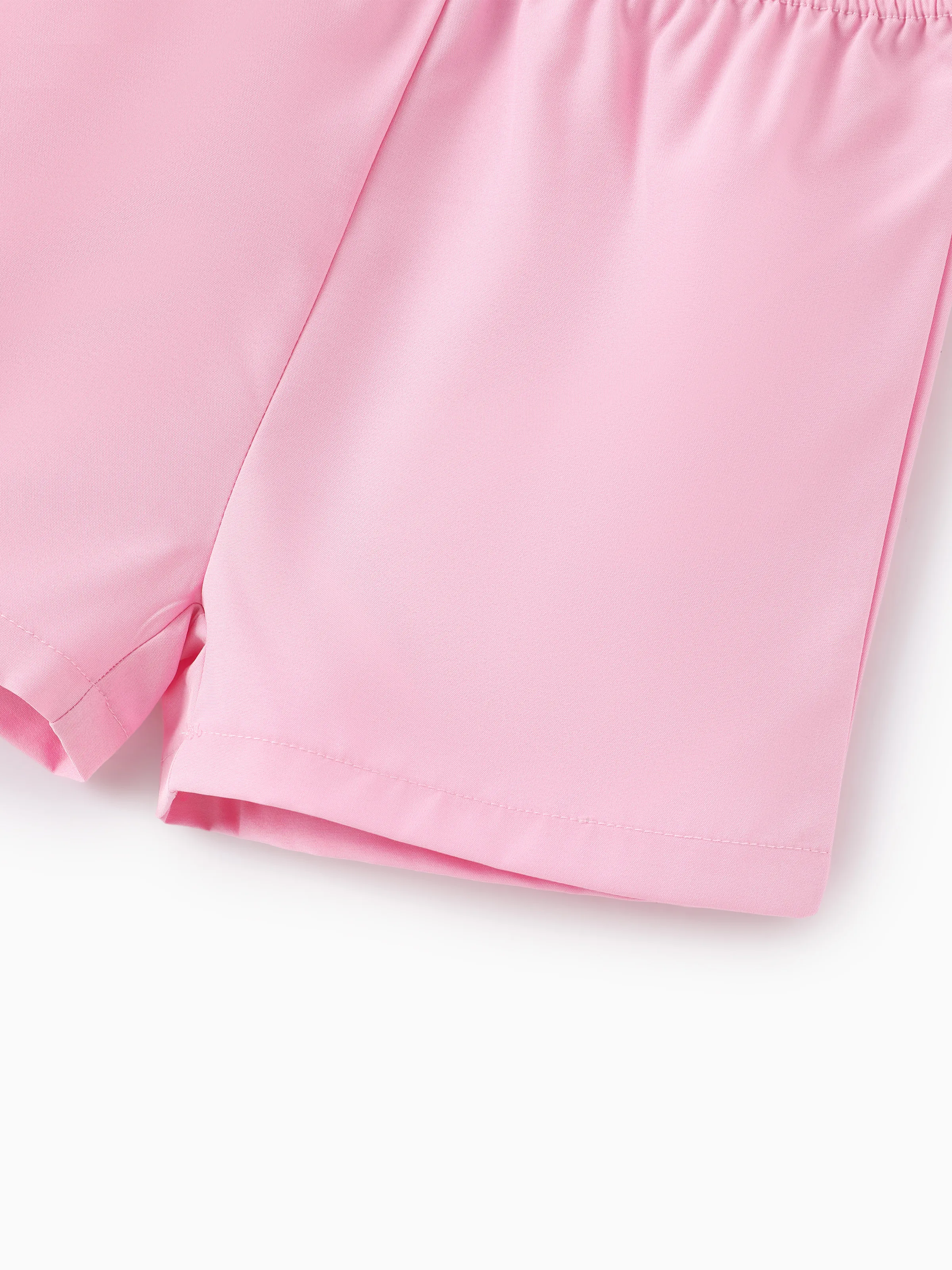 Ocean Vibes Toddler Girl Bow Ruffle Top & Shorts Set Pink - Image 10