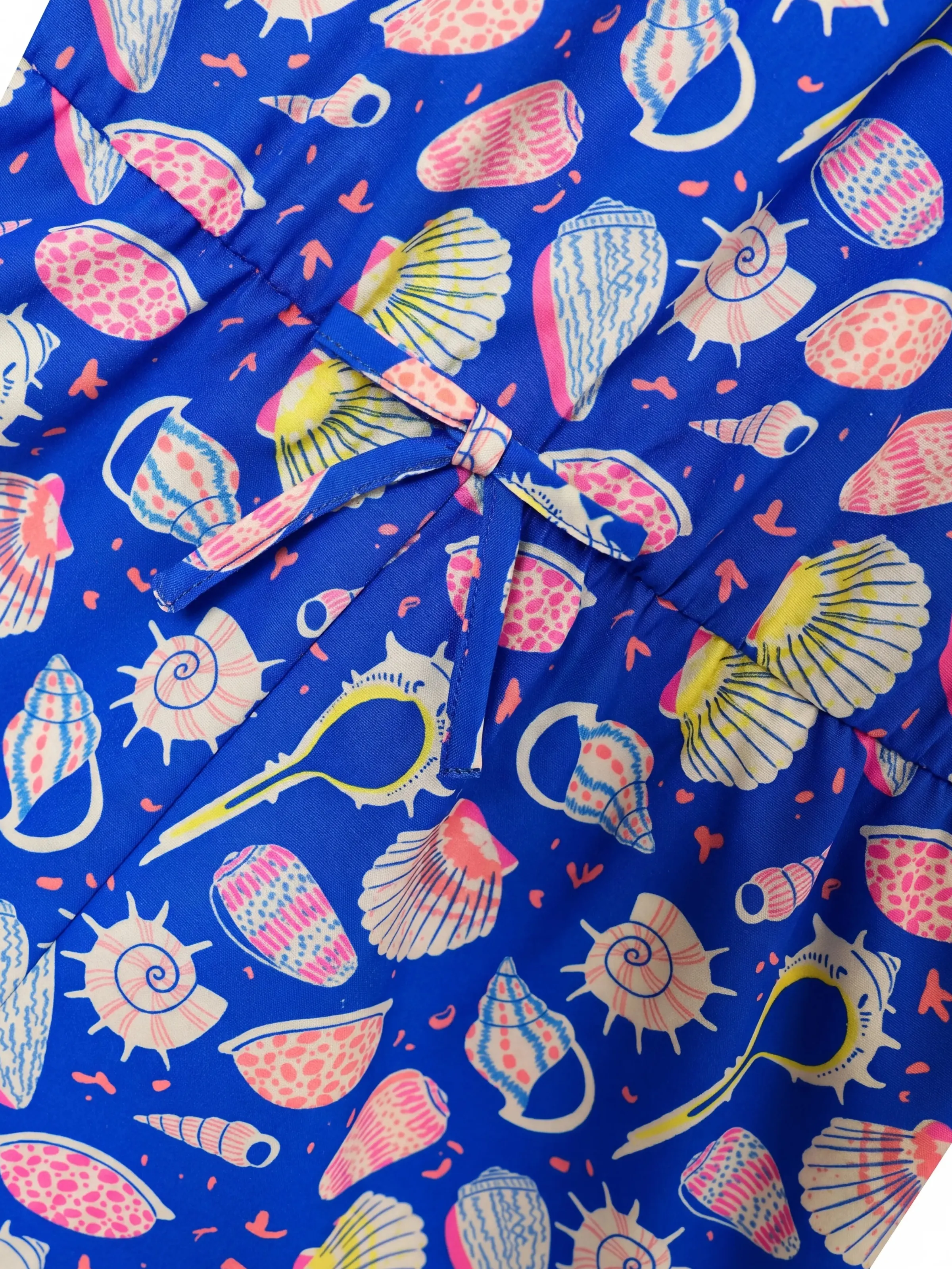 Ocean Vibes Toddler Girl Tropical island Romper Deep Blue - Image 5