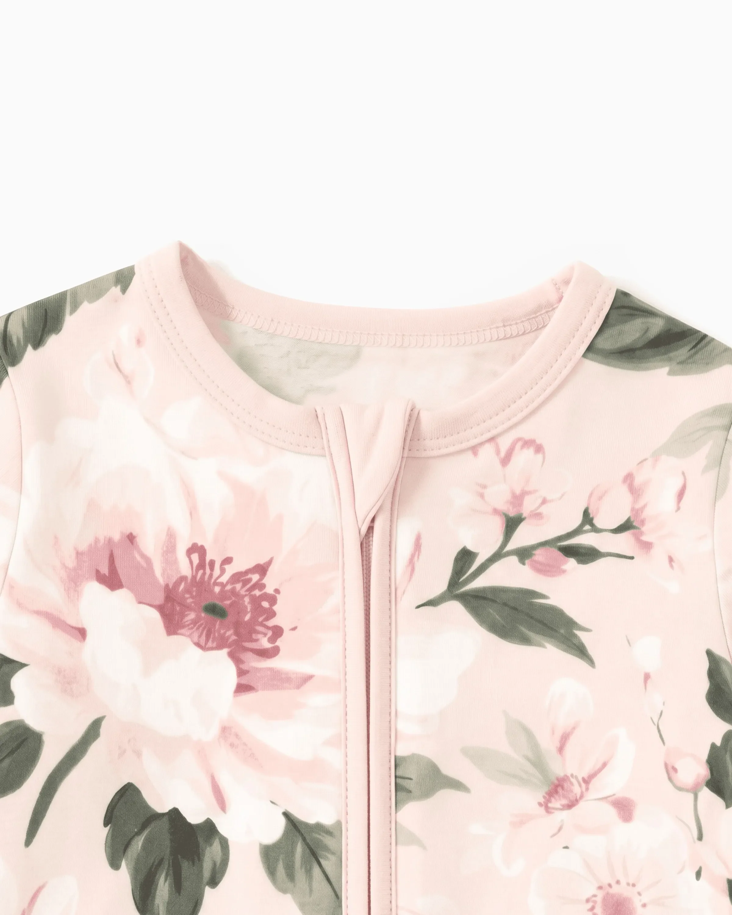 Bloom & Blossoms Bamboo Zip-Up Baby Pajamas - Image 4