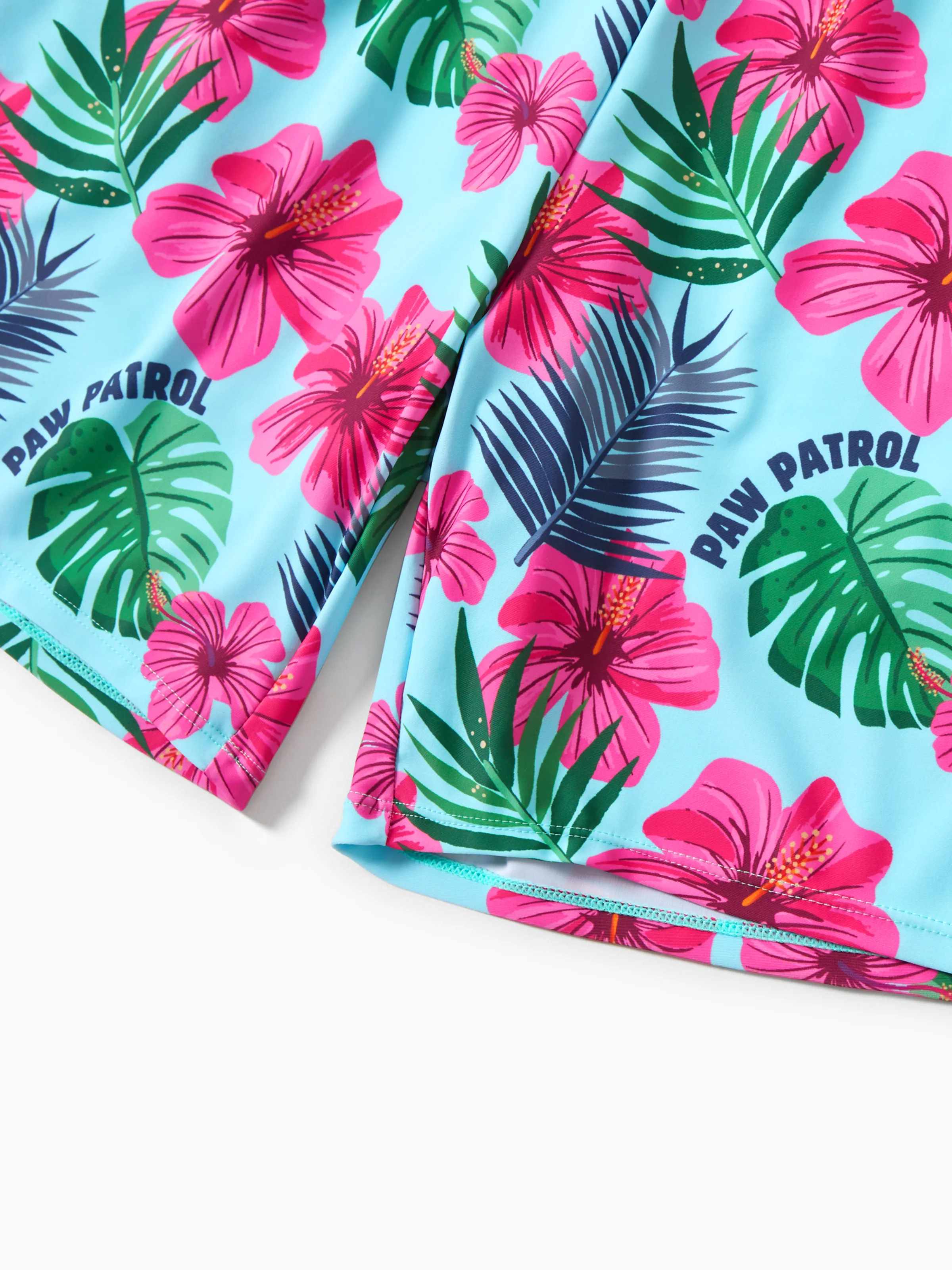 PAW Patrol Daddy & Son Large Flower All-over Print Swimsuit Roseo - Image 5
