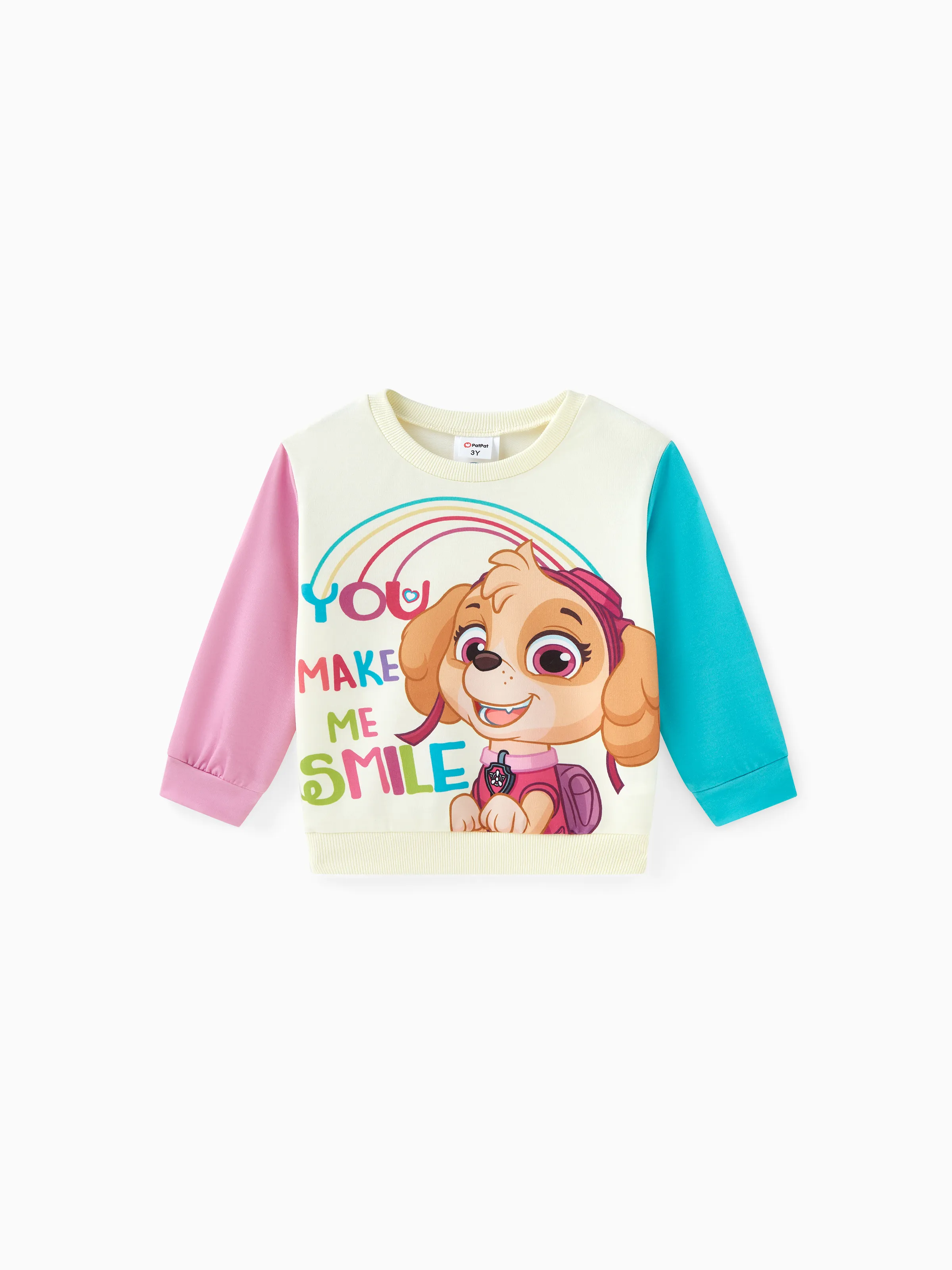 PAW Patrol Toddler Boy/Girl Skye Cotton Pullover Sweatshirt Apricot Yellow