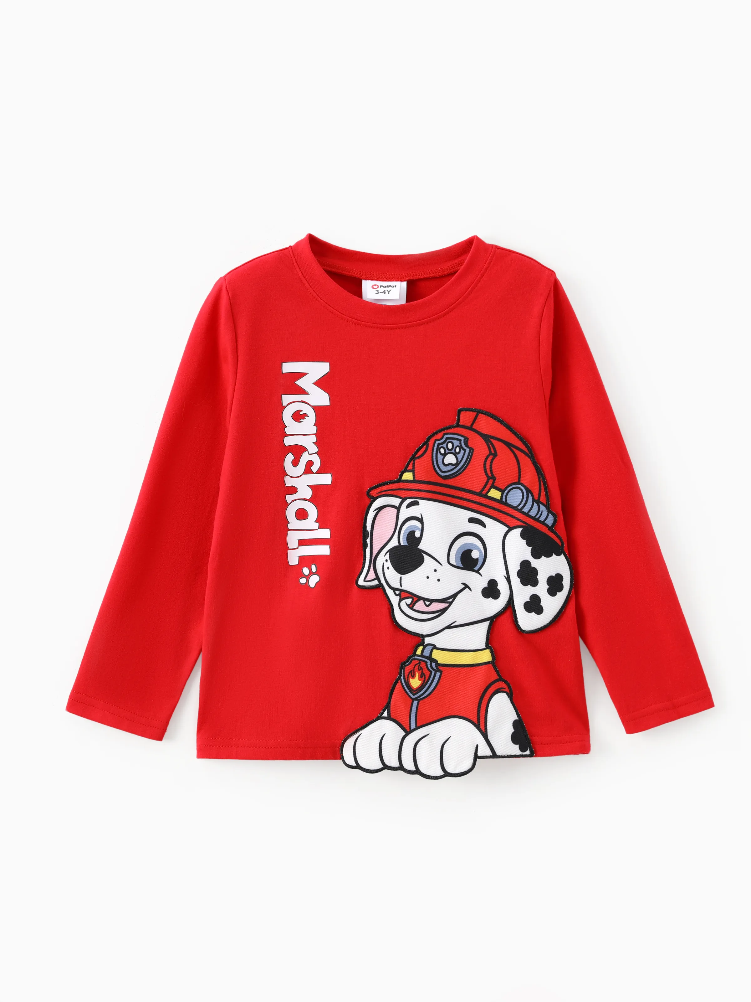 PAW Patrol Toddler Boy Marshall 3D Embroidery Print Sweatshirt Orange red
