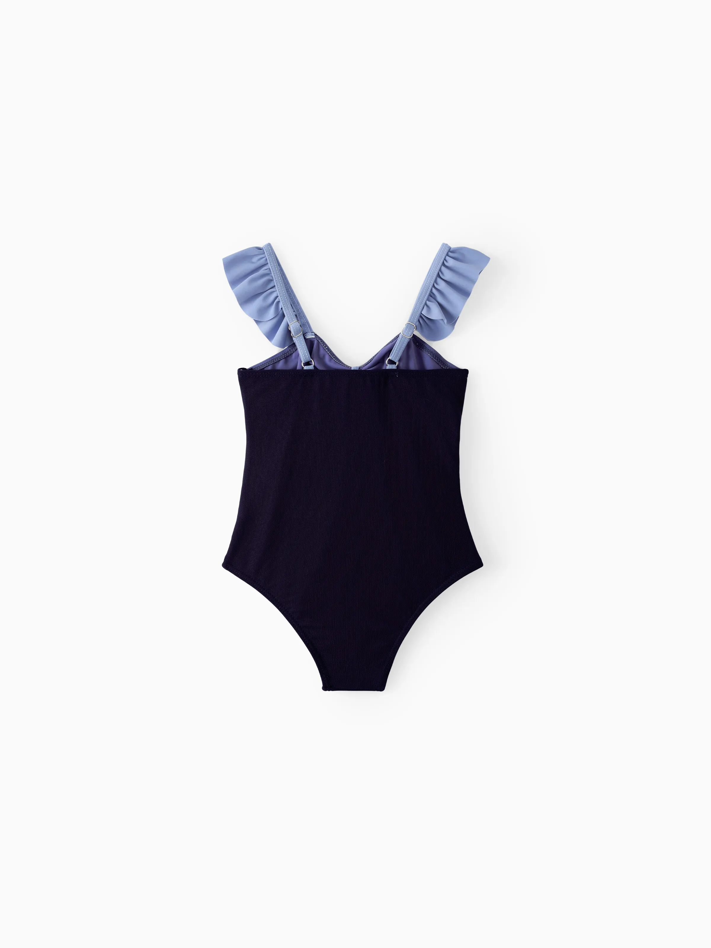 Toddler Girl Drawstring Ruched Bow Tie Cut Out Mesh Ruffle Strap One-Piece Swimsuit (Quick-Dry) MultiColour
