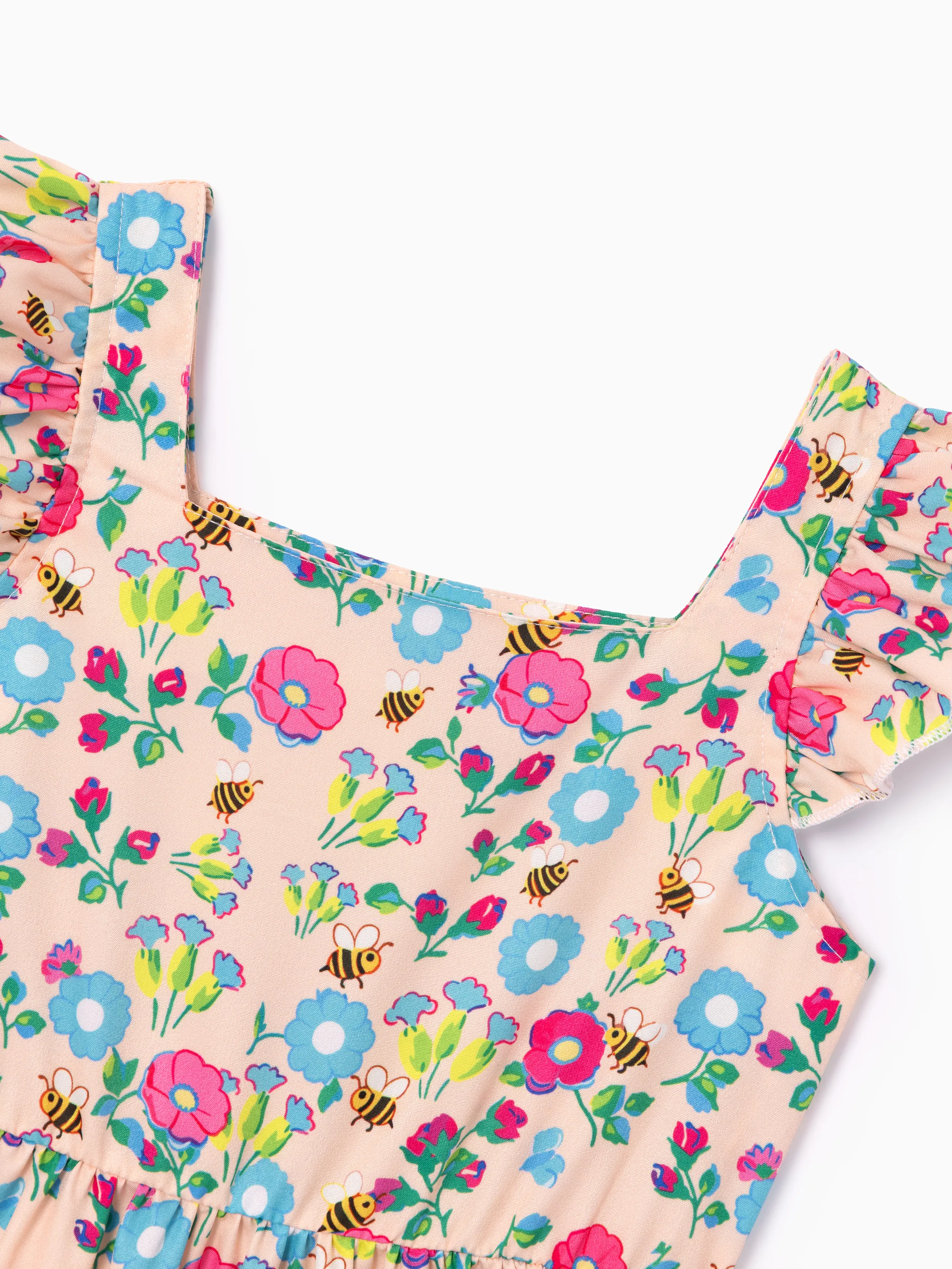 Fresh Market Toddler Girl Floral Print Dress Multi-color - Image 4