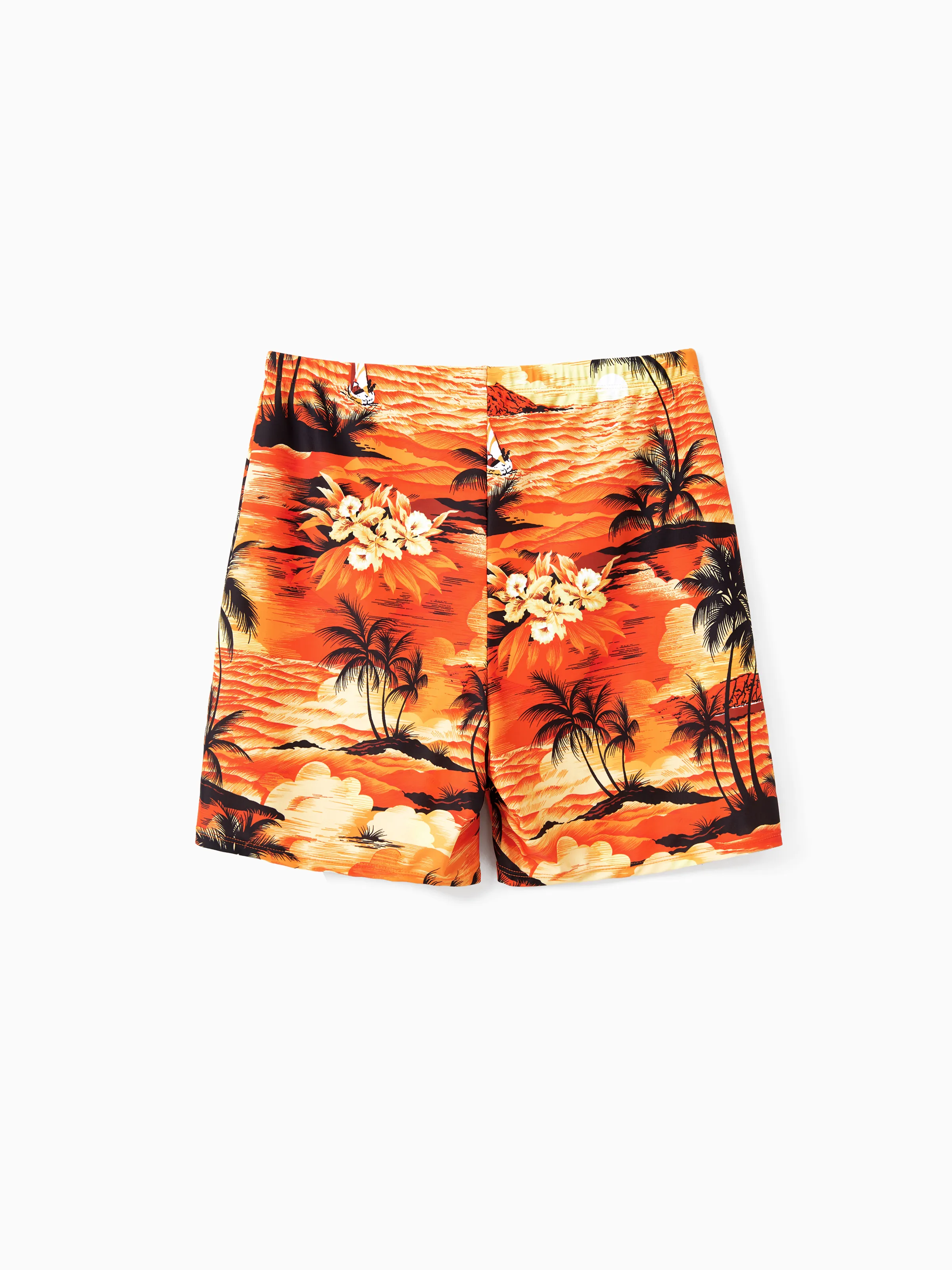 Daddy & Son Tropical Hawaiian Swimsuits Swimwear Orange - Image 4