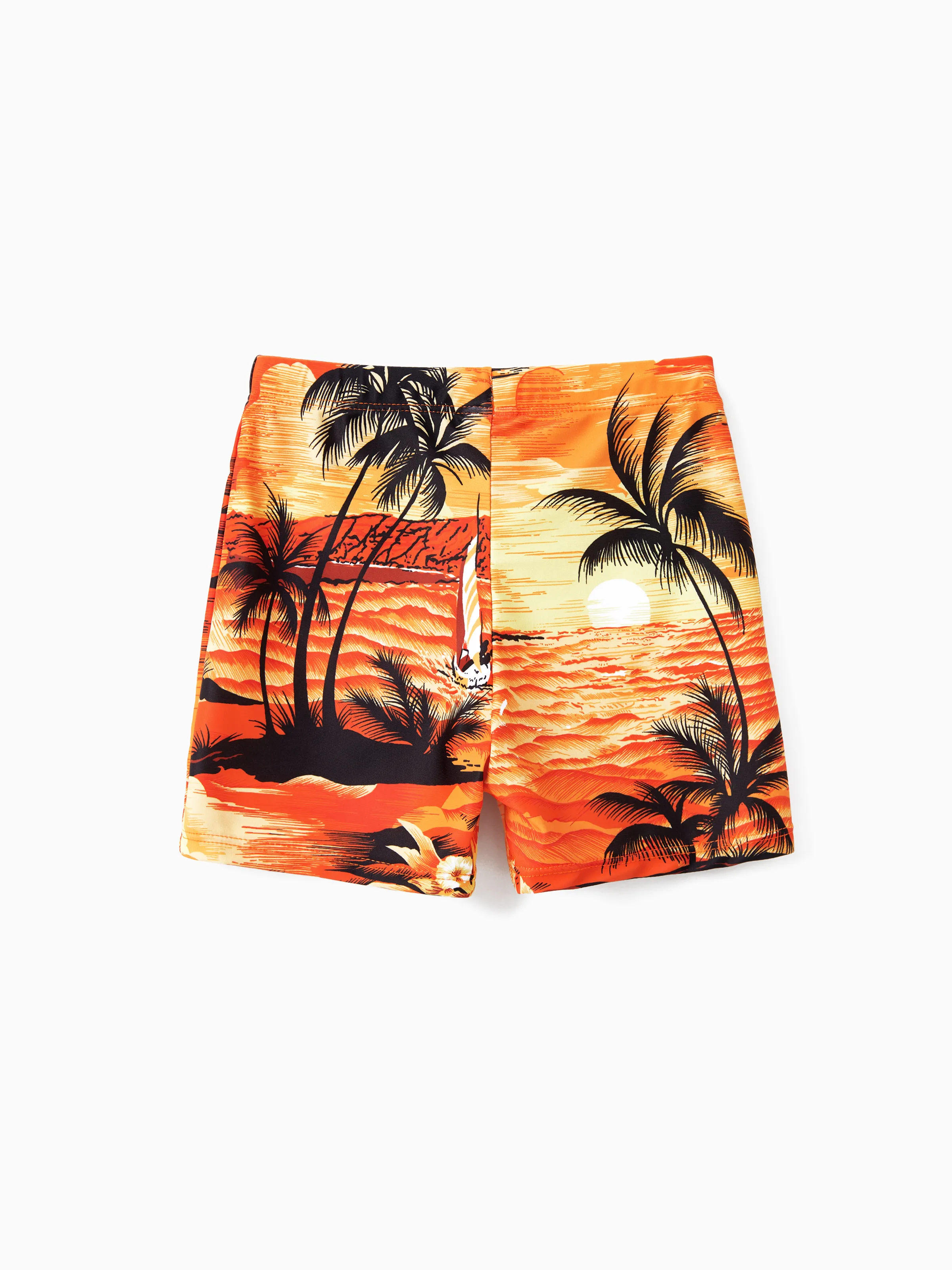Daddy & Son Tropical Hawaiian Swimsuits Swimwear Orange - Image 9